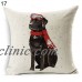 Xmas Dog Santa Claus Reindeer Cushion Cover Throw Pillow Case Sofa Decor Frugal   253268086715